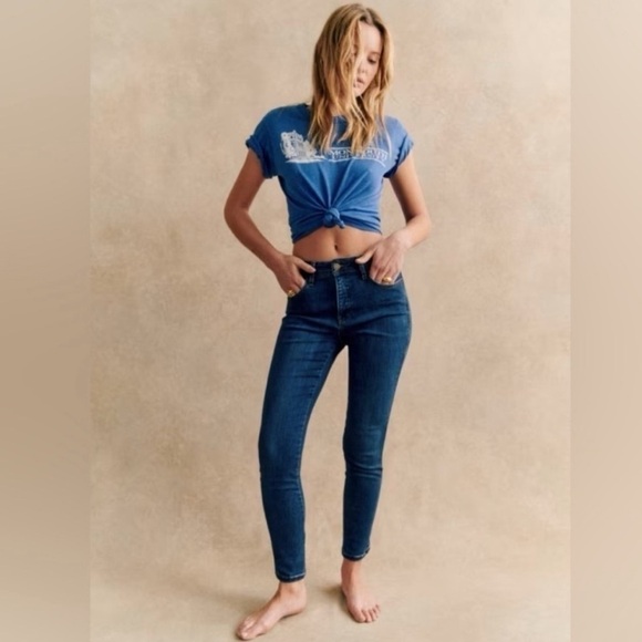 Sezane Denim - Sezane Parfait Slim‎ Ankle Mid Rise Jeans 23